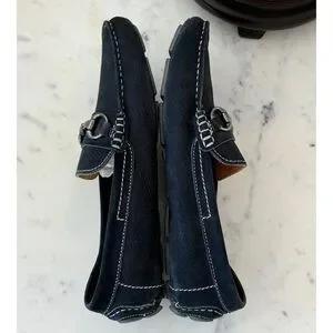 14th & Union Blue ? Perforated Suede Leather Slip On Loafer Rubber Driving Sole 14th & Union Shoes for Men on Sale up to 90% Off: Poshmark main image 3